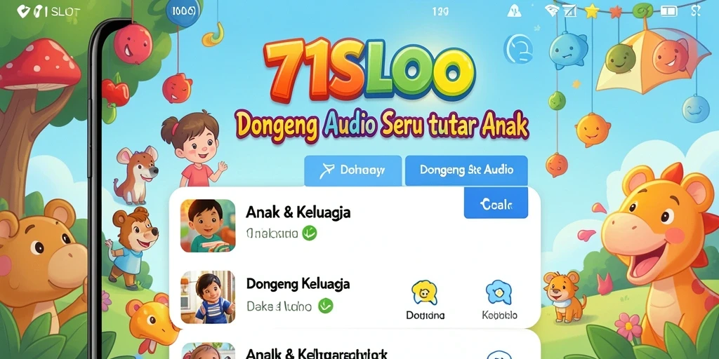 Antarmuka seru dari aplikasi Dongeng Audio 171SLOT.