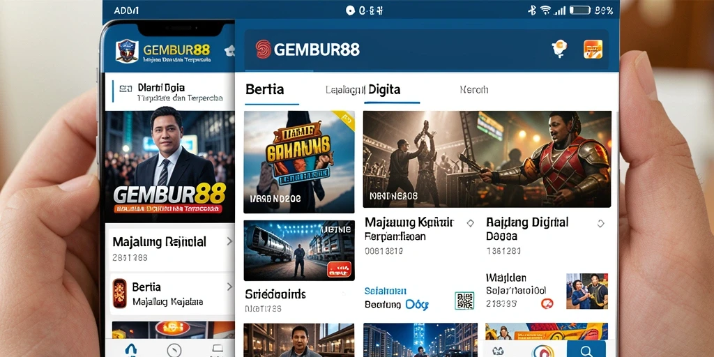 Antarmuka aplikasi GEMBUR88 yang menarik dan fungsional.