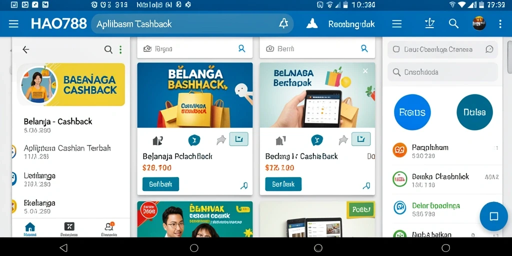 Tampilan antarmuka HAO788 yang sederhana dan fungsional untuk belanja cashback.