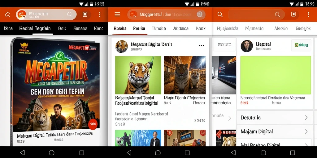 Tampilan antarmuka MEGAPETIR yang elegan dan mudah dinavigasi.