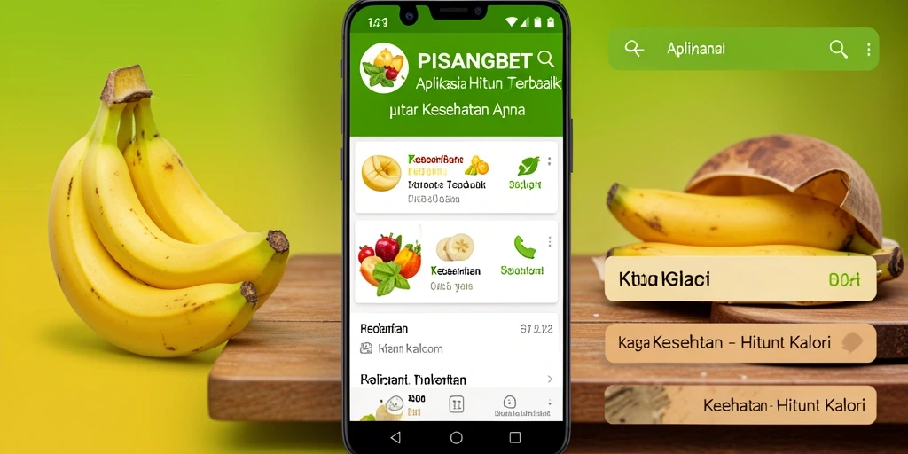 Screenshot PISANGBET menampilkan fitur Hitung Kalori yang intuitif.